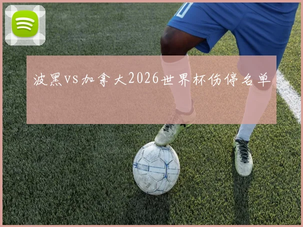 波黑vs加拿大2026世界杯伤停名单